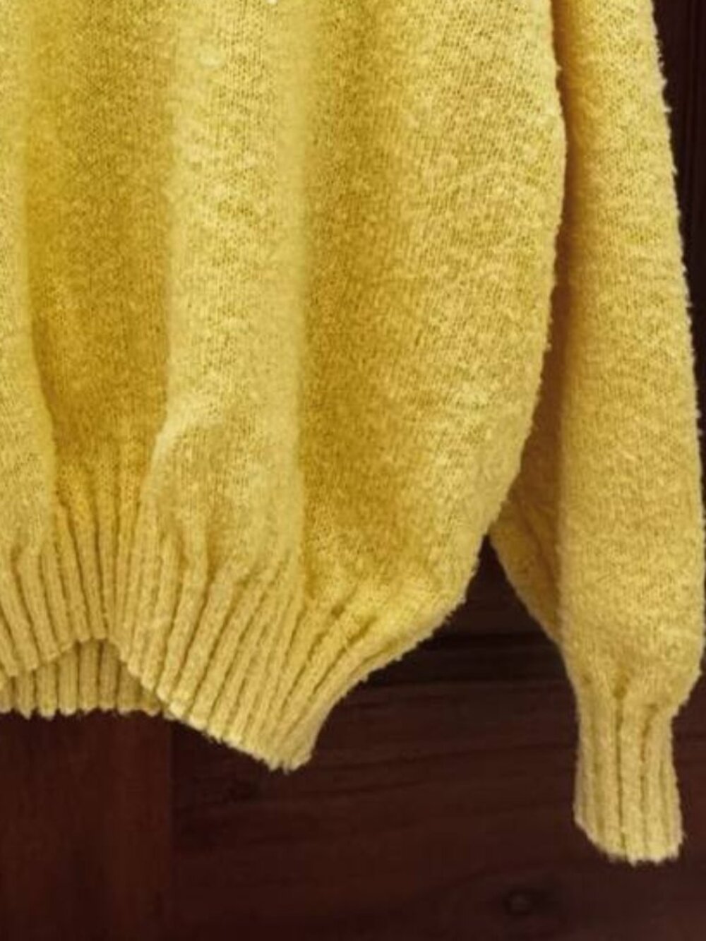 Yellow Knit Crew Neck Sweater - Picture 3 of 3